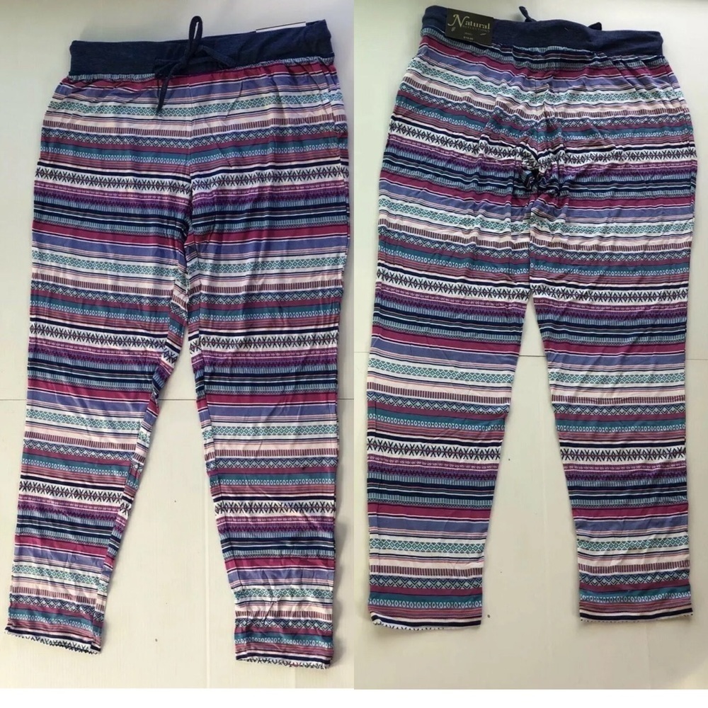 Natural Reflections Tribal Stripe Pajama Pants - Picture 1 of 7